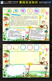 假期安全知識剪貼報