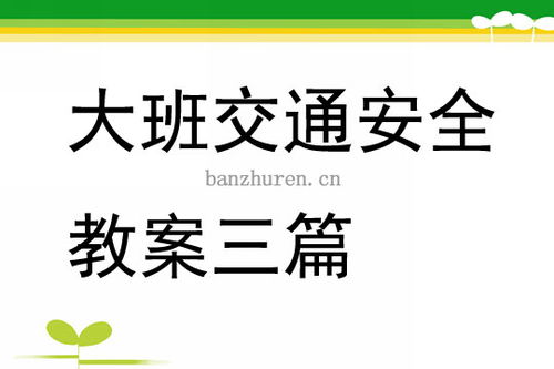 幼兒園交通知識和常識安全教案