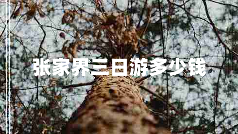 張家界三日游多少錢(qián)