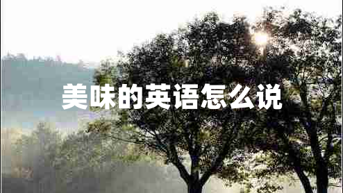 美味的英語(yǔ)怎么說(shuō)