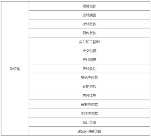 會(huì )計科目,基礎,分類(lèi)