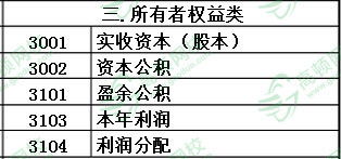 大類(lèi),會(huì )計科目,項目