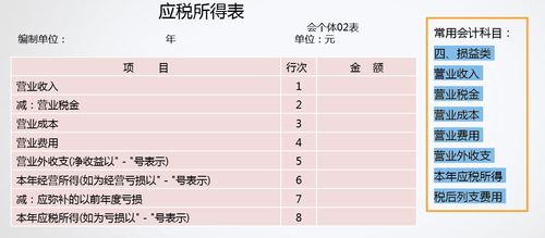 個(gè)體工商戶(hù)的會(huì )計科目
