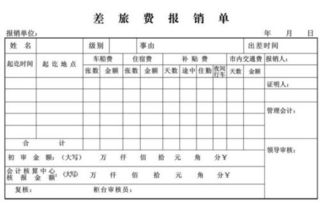 差旅費,會計科目