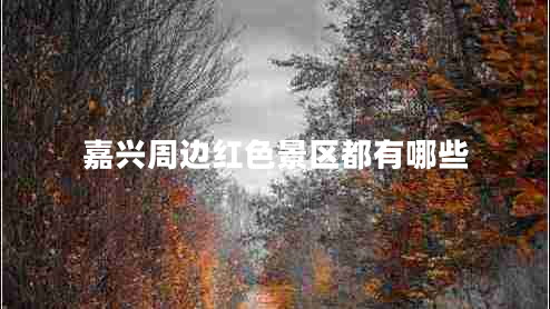 嘉興周邊紅色景區都有哪些