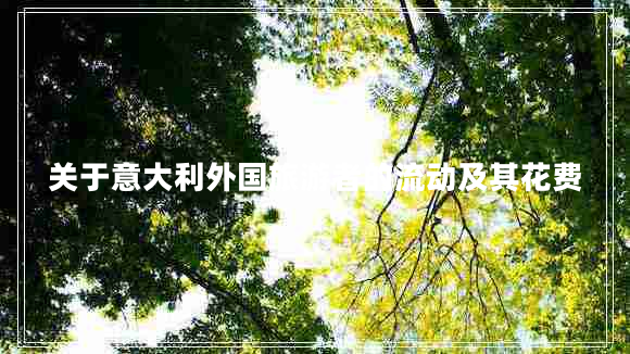 關(guān)于意大利外國旅游者的流動(dòng)及其花費