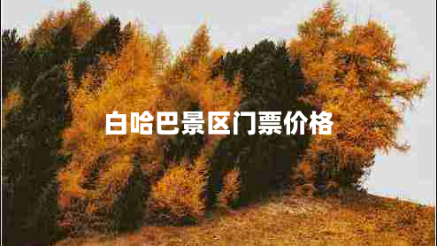 白哈巴景區門(mén)票價(jià)格