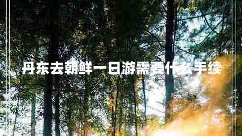 丹東去朝鮮一日游需要什么手續