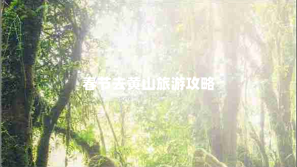 春節去黃山旅游攻略