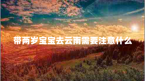 帶兩歲寶寶去云南需要注意什么