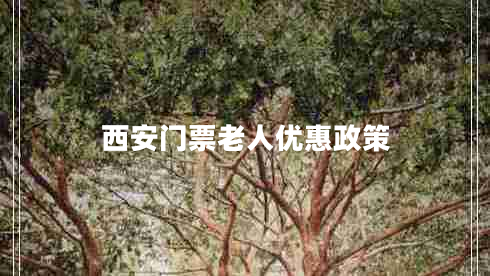 西安門(mén)票老人優(yōu)惠政策