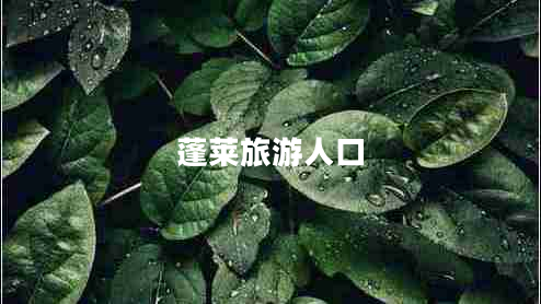 蓬萊旅游人口