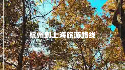 杭州到上海旅游路線(xiàn)