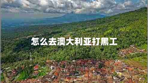 怎么去澳大利亞打黑工