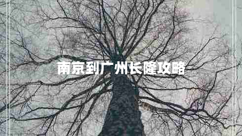 南京到廣州長隆攻略