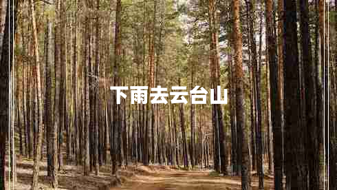 下雨去云臺山