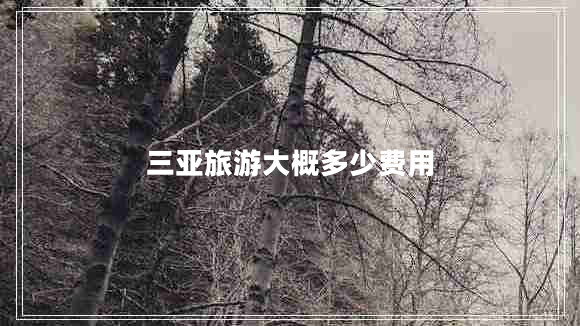 三亞旅游大概多少費用