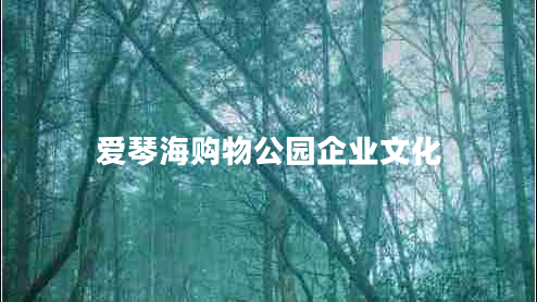 愛(ài)琴海購物公園企業(yè)文化