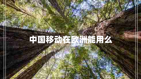 中國移動(dòng)在歐洲能用么