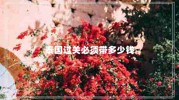 泰國過(guò)關(guān)必須帶多少錢(qián)