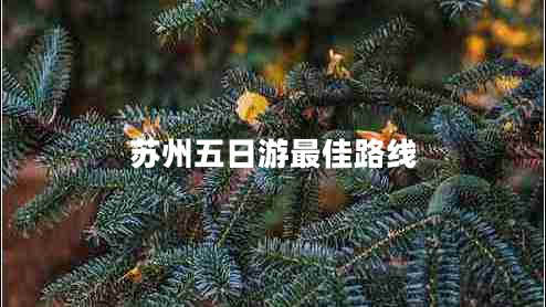 蘇州五日游最佳路線(xiàn)