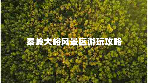 秦嶺大峪風(fēng)景區游玩攻略