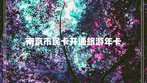 南京市民卡開(kāi)通旅游年卡