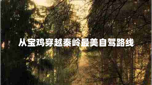 從寶雞穿越秦嶺最美自駕路線(xiàn)