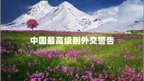 中國最高級別外交警告