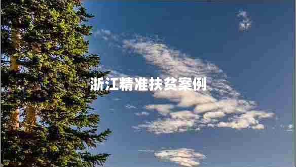 浙江精準扶貧案例