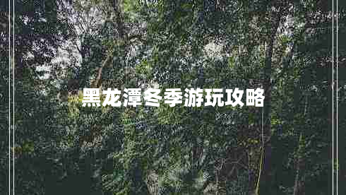 黑龍潭冬季游玩攻略