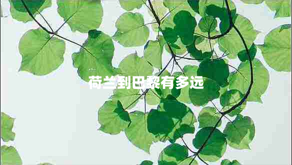 荷蘭到巴黎有多遠