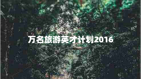 萬(wàn)名旅游英才計劃2016