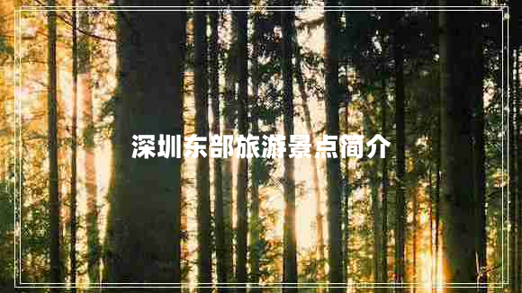 深圳東部旅游景點(diǎn)簡(jiǎn)介