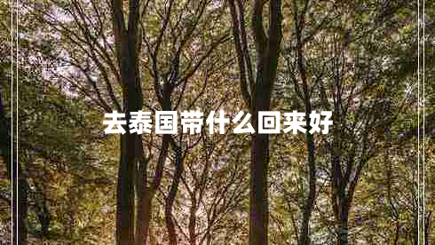 去泰國帶什么回來(lái)好
