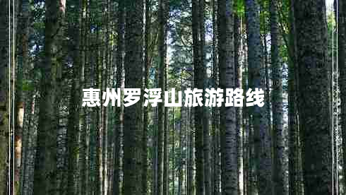 惠州羅浮山旅游路線(xiàn)