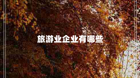 旅游業(yè)企業(yè)有哪些