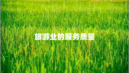 旅游業(yè)的服務(wù)質(zhì)量