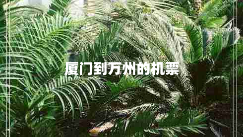 廈門(mén)到萬(wàn)州的機票