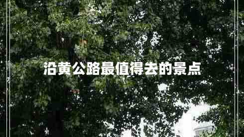 沿黃公路最值得去的景點(diǎn)
