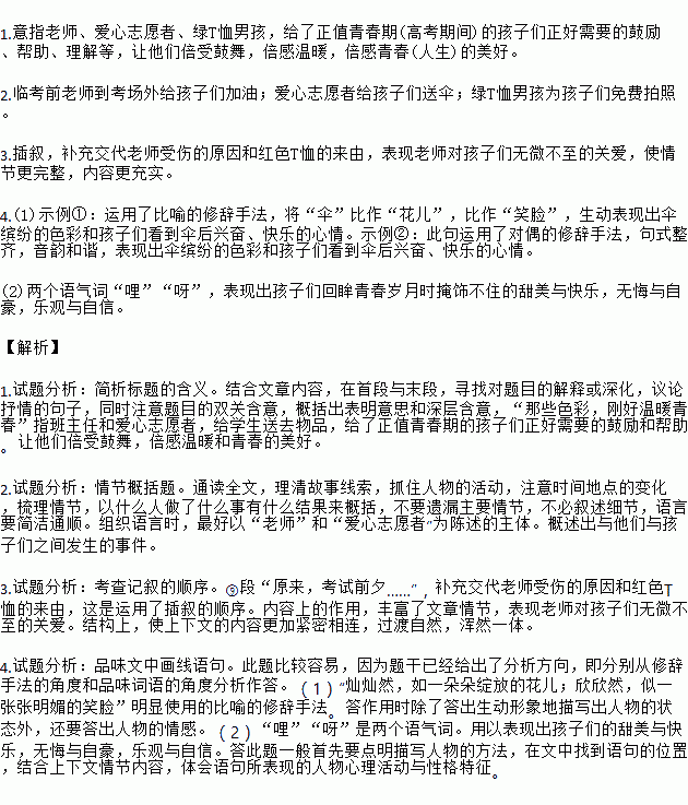 文章記敘方法有哪些內容