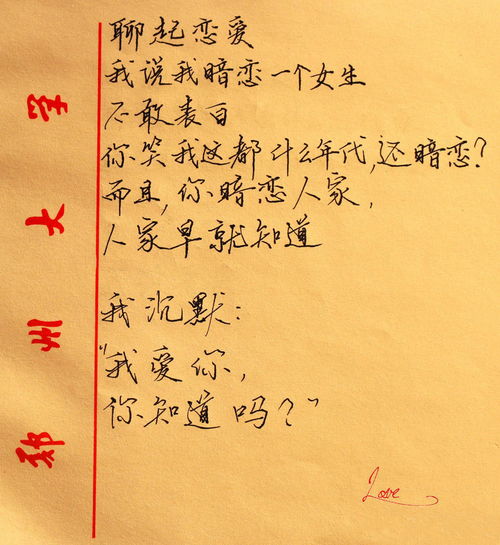 暗戀男孩子的詩(shī)句或古詩(shī)