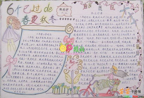 春夏秋冬,詩(shī)句,手抄報