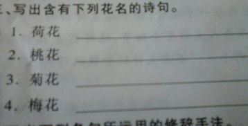 花名,古詩(shī),詩(shī)句,含有