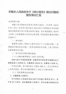 審計報告整改匯報(關(guān)于審計報告的整改)