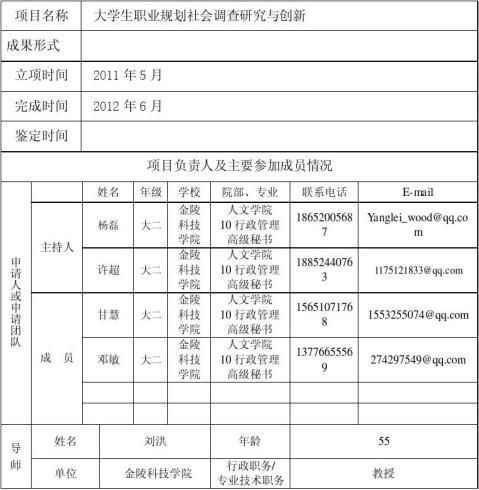 大學(xué)生創(chuàng  )業(yè)項目報告書(shū)(大學(xué)生創(chuàng  )業(yè)項目市場(chǎng)調研報告書(shū))