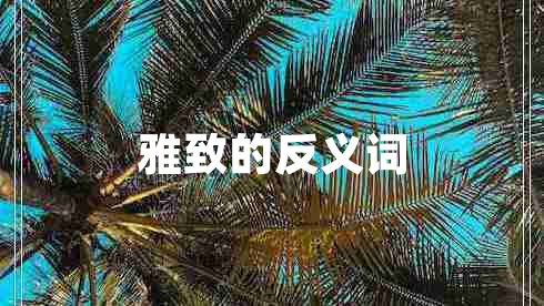 雅致的反義詞