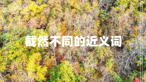 截然不同的近義詞