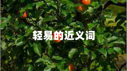 輕易的近義詞