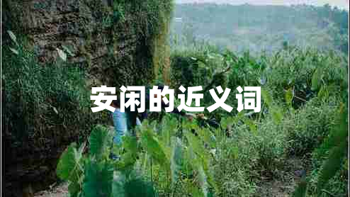 安閑的近義詞